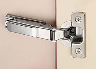 Concealed Hinges DUOMATIC Premium, opening angle 110 Premium, a stylish concealed hinge with integrated soft close in the hinge cup. The soft close mechanism is not visible when installed.