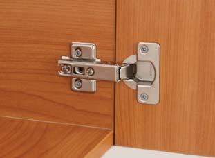 Concealed Hinges Metallamat A/SM, opening angle 110 Material: Steel cup and hinge arm Finish: Nickel plated For door thickness: 16-22 mm Fixing door to carcase: Slide on system or cilp on system