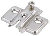 Concealed Hinges Metallamat A Cruciform mounting plate, slide on system Material: Steel Finish: Nickel
