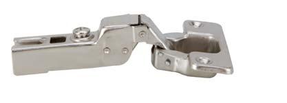 Concealed Hinges Half overlay mounting A Version Door overlay mm Distance to cup E mm Hinge arm: Crank Cup fixing SM A Packing: 1 pc. A 0 2 4 Mounting plate distance mm 11.60.526 11.88.