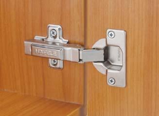 Concealed Hinges Metalla SM, with soft closing mechanism Integrated with soft closing mechanism With mounting plate and hinge arm cover cap (Häfele logo)