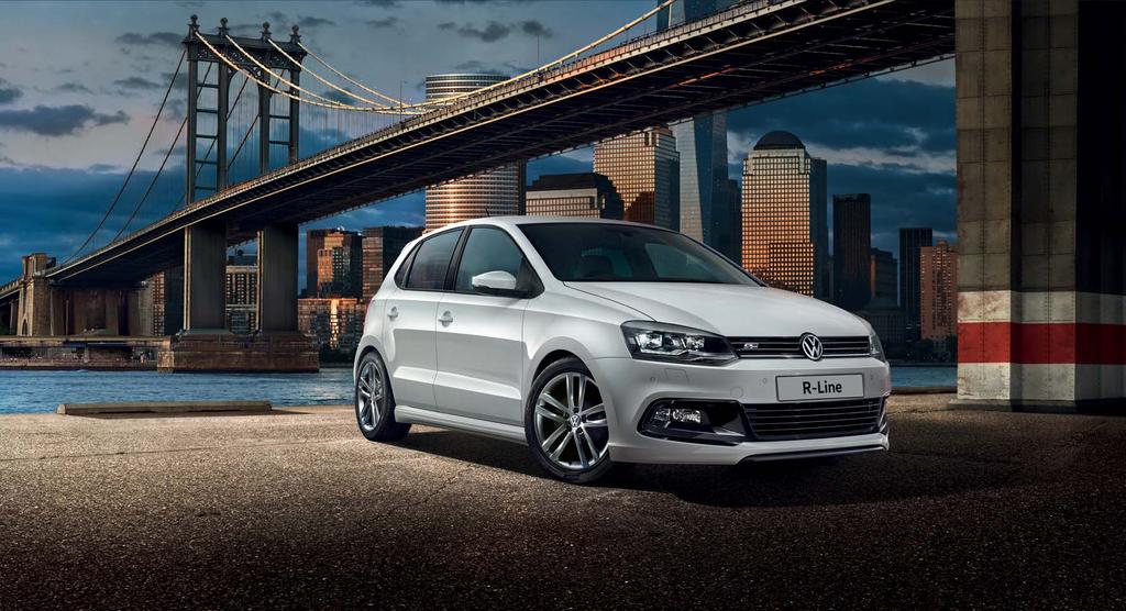 Model shown is Polo R-Line with optional Pure White
