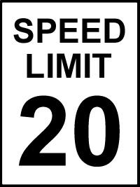 Speed Limit Obey posted limits Reduce to walking speed on walkways during heavy