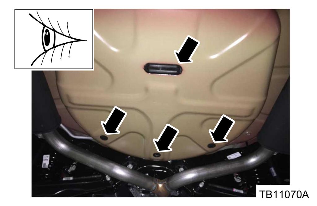 d. Rear end underbody sheet metal/body plugs. (Figure 2) e.