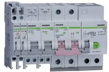 Miniature Circuit Breakers Ex9BH, 10 ka Accessories Auxiliary or signal contacts AX, AL, AXL Up to 3 units Voltage or trip releases SHT, UVT, OVT Up to 2 units MCB Ex9B 1, 1+, 2, 3, 3+, 4-pole RCD