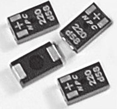 Surface Mount Solid Polymer Aluminum Electrolytic Capacitors NPC Series FEATURES LOW IMPEDANCE & ESR AT HIGH FREQUENCY HIGH RIPPLE CURRENT RoHS REPLACES MULTIPLE TANTALUM CHIPS IN POWER SUPPLIES