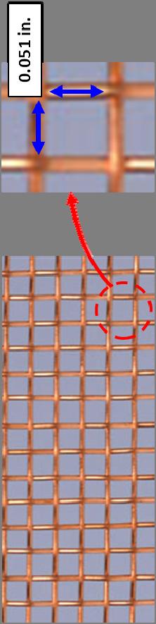 compressed [a] Inconsistent wire mesh