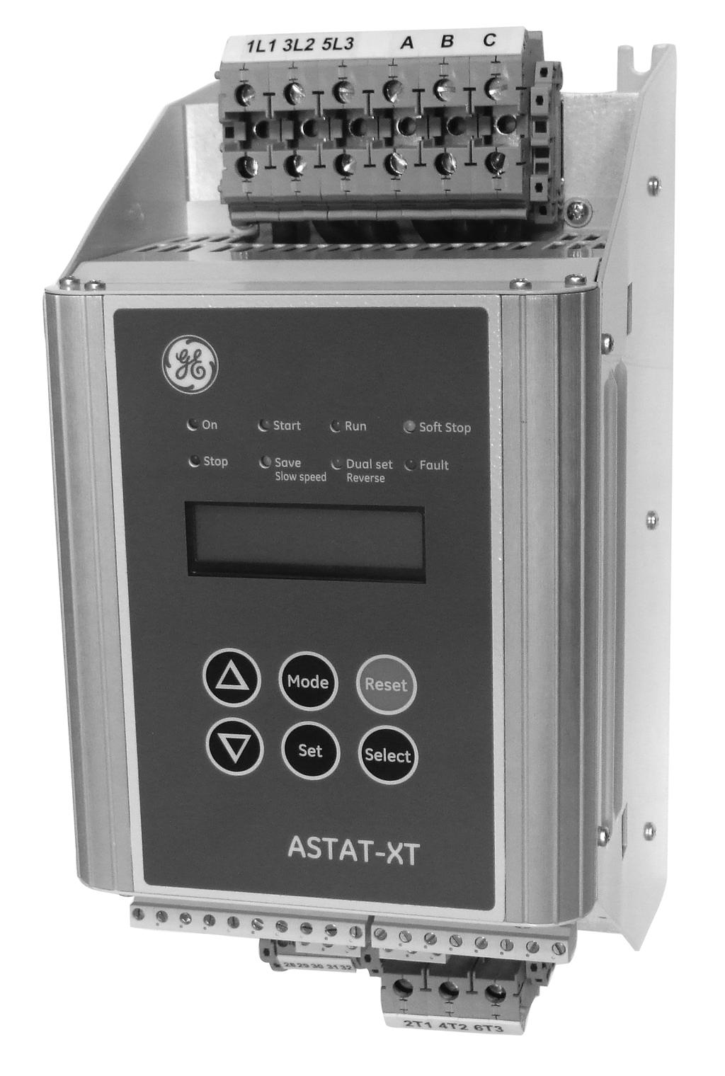 Reduced Voltage Starters ASTAT XT Soft Starter Digital Soft Starters for 3ph Standard Induction Motors Description GE s new solid state ASTAT XT Soft Starter features microprocessor control digital