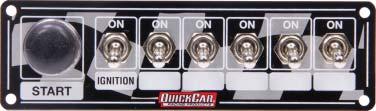 Ignition Control Panel 50-165 Compact ignition panel includes ignition switch, momentary start t button and five