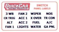 Weatherproof switch panels, which are 3-1/2" wide x 3-3/8" high, are a direct plug-in to the 50-200, 50-201, or 50-2031 wiring harness. Includes ignition, momentary start and four accessory switches.