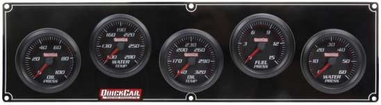 4-Gauge Panel 63-4021 NEW! Panel includes gauges for oil pressure, water temperature, oil temperature and fuel pressure. Panel is 13-5/8 wide x 4-1/2 high. 4-Gauge Panel 63-4027 NEW!