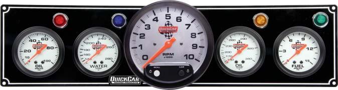 oil pressure, water temperature and fuel pressure, and accompanying warning lights. Panel is 15-1/8" wide x 4-1/2" high.