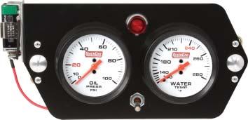 Panels are fitted with QuickCar 2-5/8" diameter oil pressure and