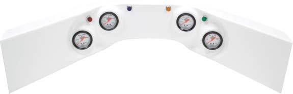 Choose from white or black panels with standard gauges and warning lights, or panels with