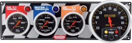 Auto Meter Pro-Comp 3-1 Gauge Panel 61-0451 Pro-Comp panel includes a 5" diameter 10,000 RPM memory tachometer with
