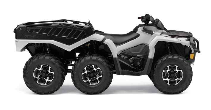 Can-Am Outlander 650 6x6 XT Features and Benefits» PERFORMANCE 62-hp Rotax V-Twin 650 At the core of the Outlander 6x6 rests a 62-hp Rotax 650 (649.