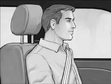 Head Restraints Passenger Folding Seatback {CAUTION: If you fold the seatback forward to carry longer objects, such as skis, be sure any such cargo is not near an airbag.
