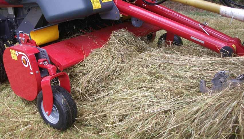 PUT MORE CROP IN EVERY BALE On HT models, just on the back of the pick-up, the feeding system is characterized by an alternative feed rotor (up to 16 teeth - pitch 2 ¾), suggested for short and dry