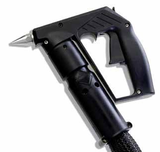 top-entry or in-line entry Nozzles Interchangeable handgun and automatic gun nozzles are