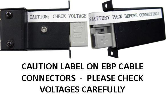 CAUTION: It is very critical to connect the correct voltage EBP with the UPS intended.