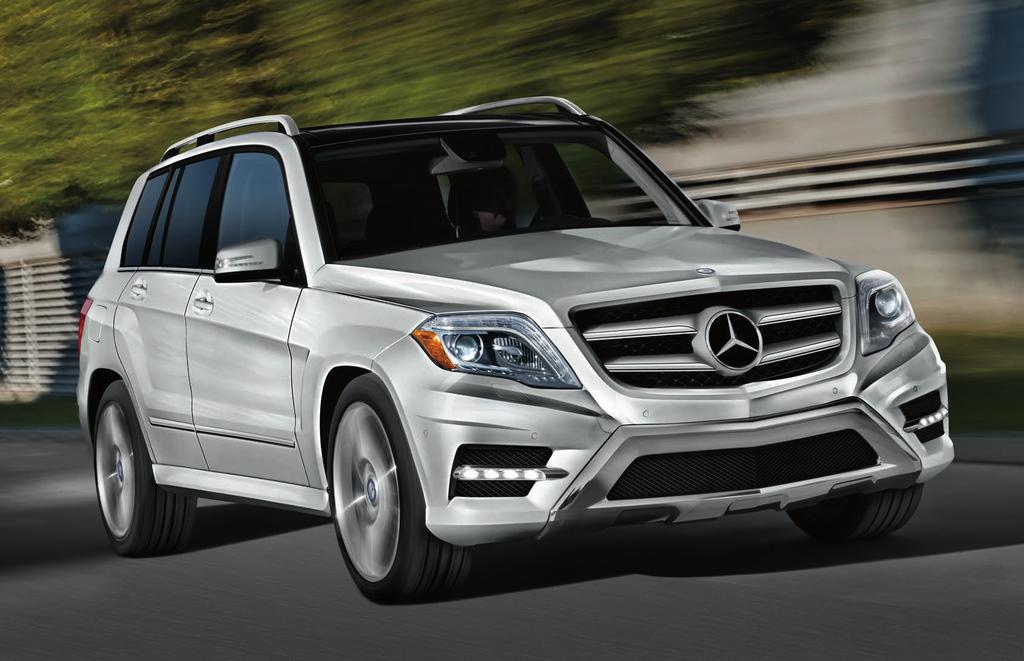 GLK 350 shown with optional Diamond White metallic paint, trailer hitch, and Appearance and Premium 1 Packages. Please see endnotes at back of brochure.