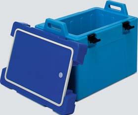 58 Kg/. lbs., Colour: blue 9 0 Insulated cover and trolley The multi tier trolley holds a variety of 00 x 400mm ESR containers.