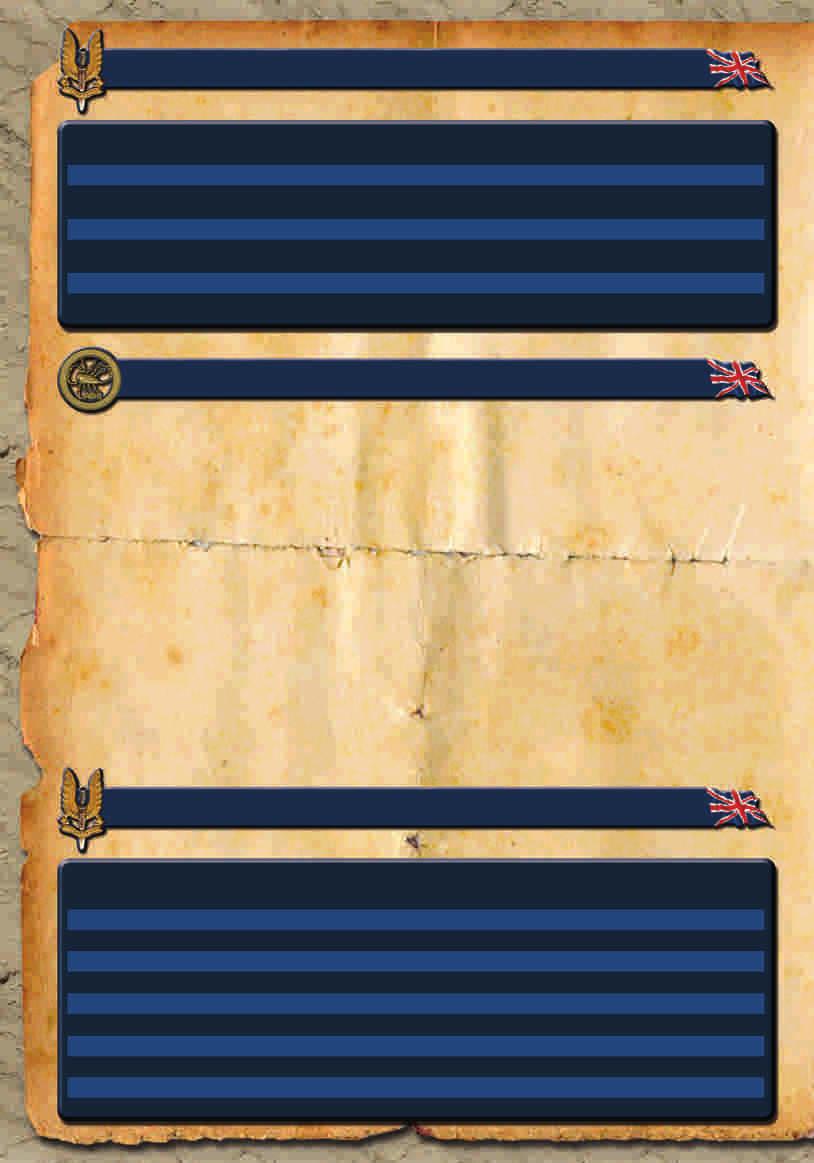 G Patrol (Coldstream Guards), R Patrol (New Zealand), S Patrol (Rhodesians), T Patrol (New Zealand) and Y Patrol (Yeomanry).