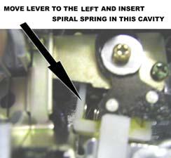 The internal switch and the lever mechanism do not have to be removed from the housing.