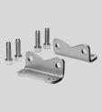 High-force cylinders ADNH, standard hole pattern Foot mounting HNA/HNA- -R3 Material: HNA: Galvanised steel HNA- -R3: Steel with protective coating Free of copper and PTFE RoHS-compliant + = plus