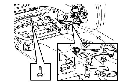 Press out the drive shaft completely. Hang up the spring strut using a retaining strap against the jacking point. Do not damage the ball joint boot.
