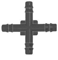 Cross Connector- Nylon Size Color 42800 3/16 All Ends Black 4-Way