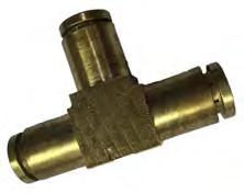 Brass DOT Push-In Fittings Brass DOT Push-In Fittings are typically used in air brake systems except where temperatures exceed 200 F or where battery acid can drip on tubing.