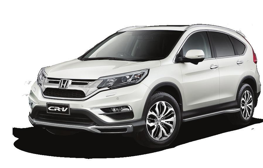 CRV MODEL OPTIONS CRV BLACK PACK Adds to any CRV version: Black Painted Upper Grille Black Painted Alloys Black Painted Wing Mirrors Black Painted Tailgate Spoiler Tinted Windows CRV 2WD L Adds to