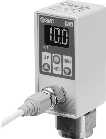-Color Display Digital Pressure Switch /75/75H Series NPN/PNP open collector outputs added. Zero-cut off display function added.