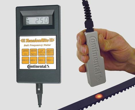 Power Transmission Products 3.0 Quick Start 5 3.0 Quick Start 5. Read belt frequency (Hz) 2. Press to switch meter on 3. Aim Sensor at belt, gap 1/4 in. 1 in. 1. Plug in sensor 4.