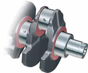 Engines Crankshaft The crankshaft has been modified to meet the tougher demands of the turbo FSI engine. This results in higher strength components and less engine noise.