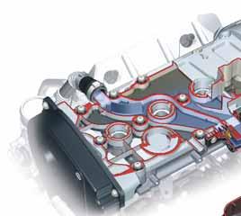 Engines Crankcase Ventilation A constant vacuum is maintained in the crankcase through separate ventilation of the crankcase and cylinder head.