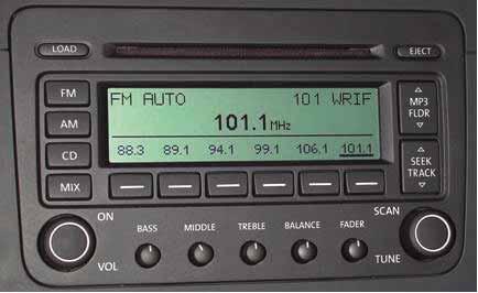 Radio and Navigation Radio and Navigation Systems Low Entry Radio The Low Entry radio is a standard radio system.