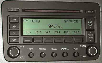 The radio with DVD-based navigation operates similarly to the radio navigation system in the Touareg.