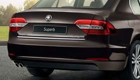 The brand is presented by the word ŠKODA in chrome and a new typeface.