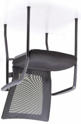 Height adjustable arms 22 w seat 400 lb weight capacity Black Mesh Back / Black Fabric Seat