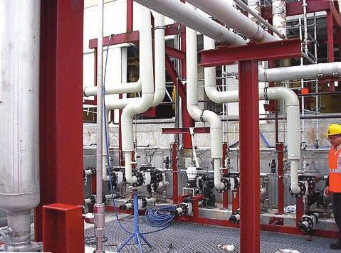 1 1/ diaphragm pump installed in a chemical process to transfer chloride