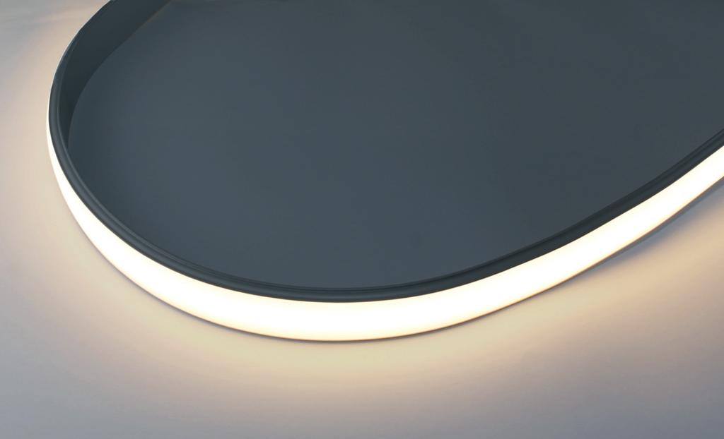 BENDABLE, DOTLESS LED STRIP LIGHTING 90mm radius FEATURES: High concentration of