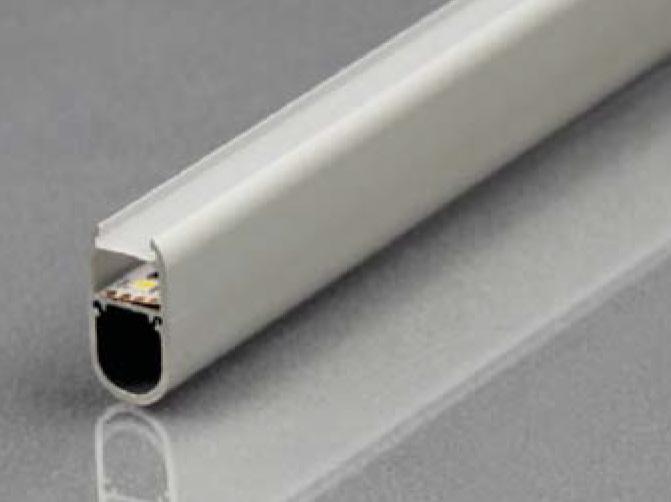 5 Length to 3000mm LED slimline rounded aluminium profile, pmma opal