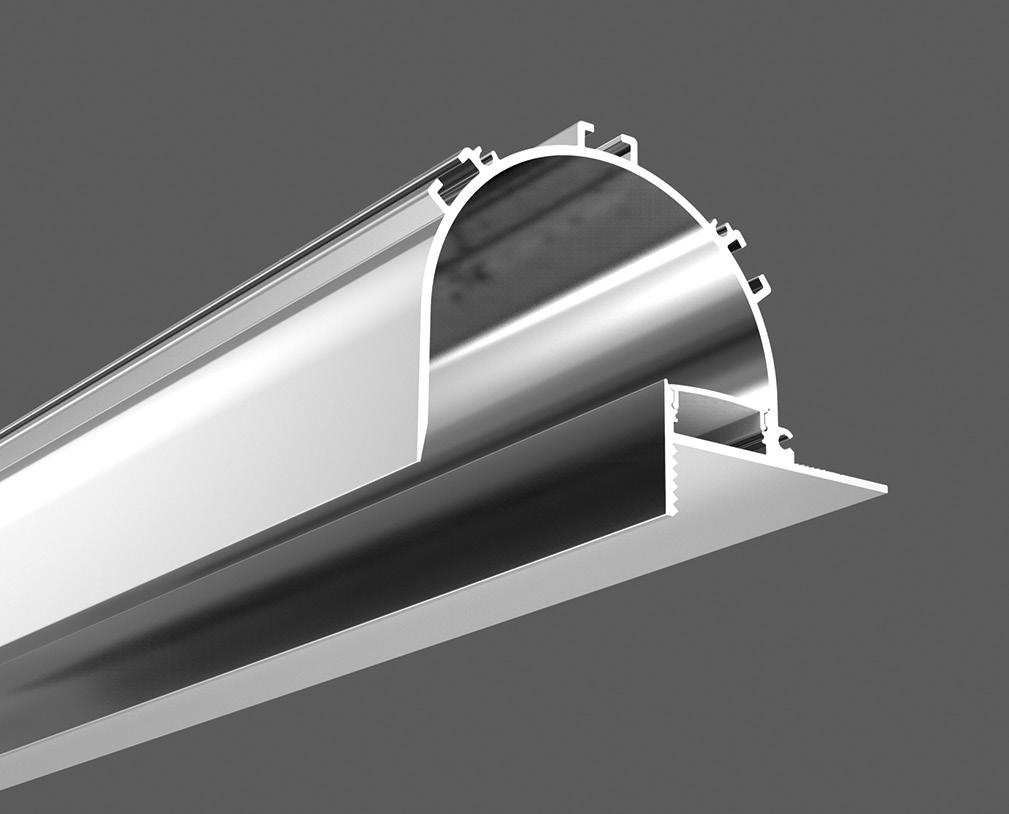 RECESSED COVE EXTRUSION COVE1 LECOVE1 48 21 LED round aluminium profile,