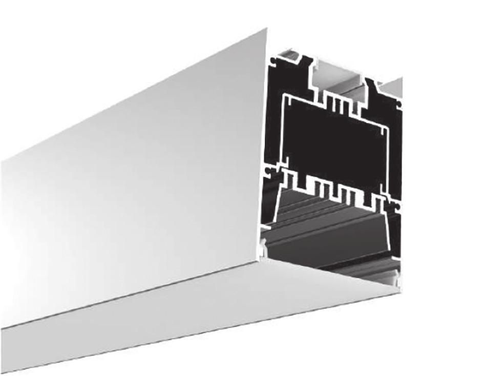 PENDANT EXTRUSIONS CORONA LEDCOR LED aluminium profile, pmma opal or semi-clear