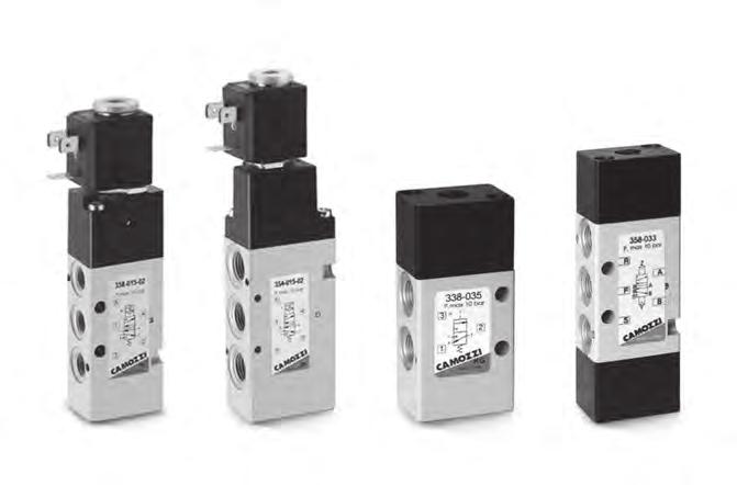 > Series 3 valves and solenoid valves Valves and Solenoid valves Series 3 x3/, 3/, 5/ and 5/3-way CC CO CP Ports G1/8 and G1/4 Series 3 solenoid valves with G1/8 and G1/4 ports have been designed in