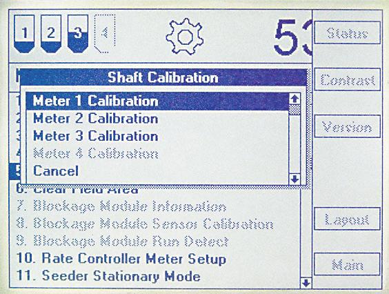 Calibration Bucket Weight: NOTE All meters on Aircart must be individually calibrated.