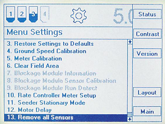 5.6.6 Remove All Sensors This menu item is used when installing a previously used monitor on a new system. Selecting this item will clear the monitor s memory of all learned sensors.