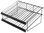 PAINT 164751 Black, 1/2 Pint, Paint 2-Tiered Wire Rack, 22.25"W x 18"D x 10.5"H At The Back Of Rack, Stacks On Top Of Quart Rack Version, Holds 14, 1/2 Pint Cans.